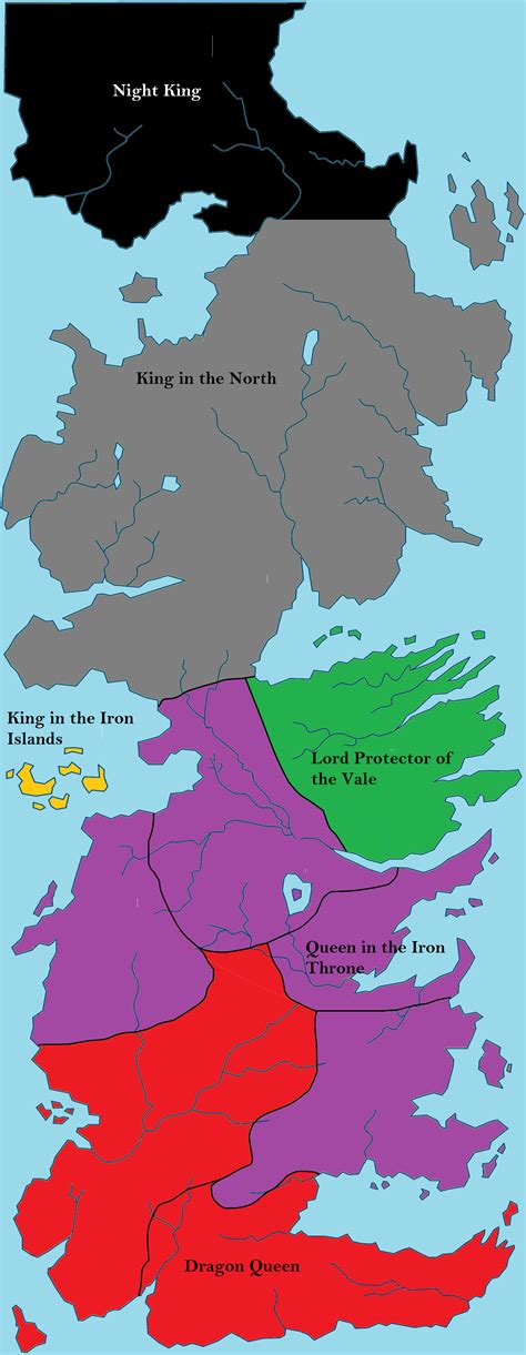 War Of The Five Kings Current Factions Updated Map Rfreefolk