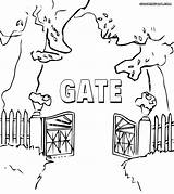Gate Coloring Template sketch template