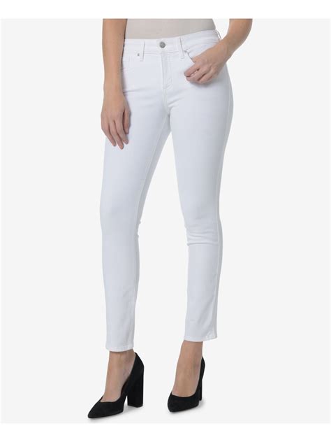 nydj womens white tummy control skinny ankle jeans size 10 ebay