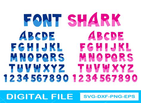 Baby Shark Font Svgbaby Shark Alphabet Font Svg Baby Shark Etsy