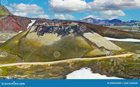 Beautiful Surreal Icelandic Natur Landscape Colorful Volcano Crater