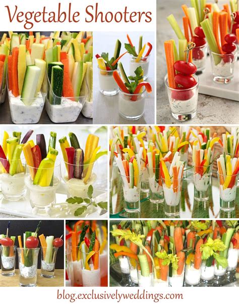 Things don't seem to be changing any time soon! Vegetable_Shooters | Diy wedding food, Wedding reception ...