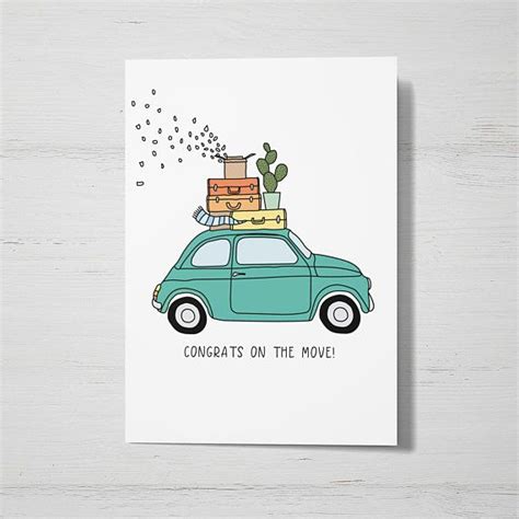 Congrats On The Move Greeting Card New Home Card Moving Card