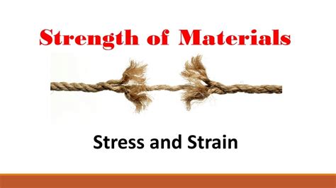 Strength Of Materials Part 1 Stress And Strain Youtube