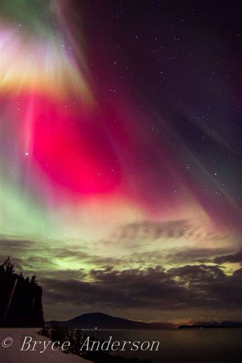 Red Northern Lights For Juneau Alaska Aurora Borealis
