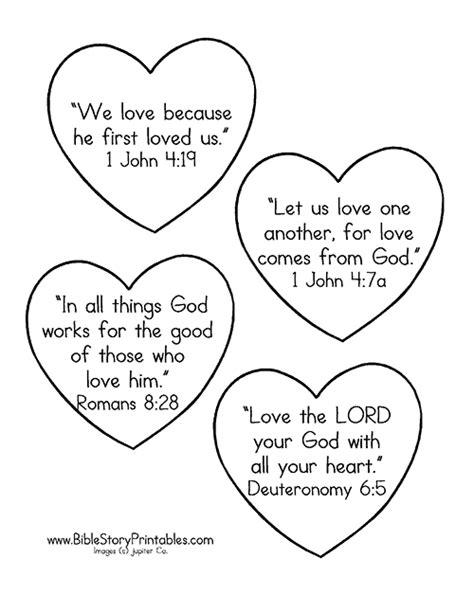 Valentines Day Bible Verse Printables Bible Story Printables