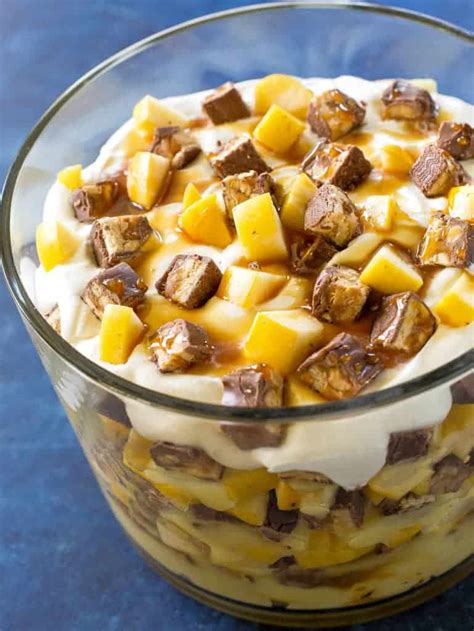 Fold both the candy and apples into the pudding mixture (reserving a few for topping if desired). Snickers Apple Salad Recipe - The Girl Who Ate Everything