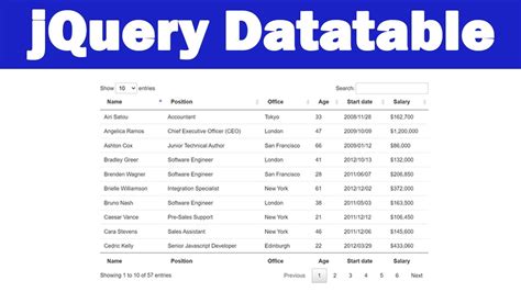 How To Use JQuery Datatable With And Without Database PHP MySQL