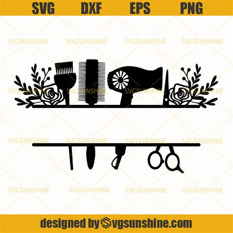 Hairdresser SVG File,Cosmetology SVG,Monogram Cutting Template-Vector