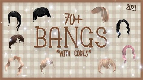 70 Bangs With Codes For Bloxburg And Brookhaven 2021 Youtube
