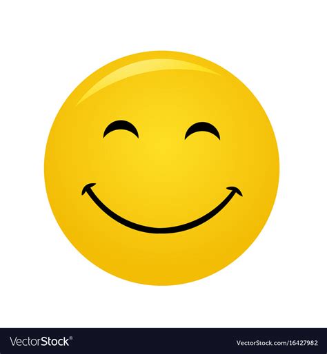 Modern Yellow Laughing Happy Smile Royalty Free Vector Image