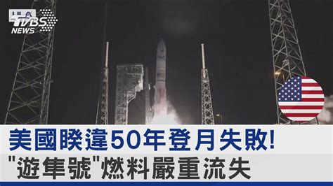 美國睽違50年登月失敗 「遊隼號」燃料嚴重流失｜tvbs新聞 Tvbsnews02 Youtube