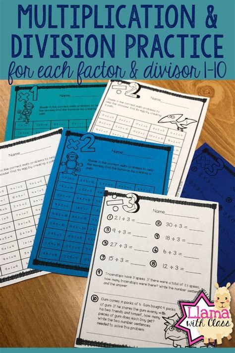 multiplication and division math facts practice math fact fluency worksheets fact fluency