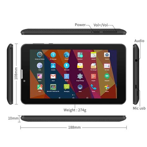 Yuntab Black 7 Inch Android 51 E706 Tablet Pc Touch Screen 1024600