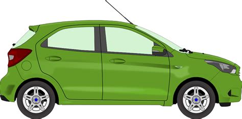 Onlinelabels Clip Art Car 13 Green