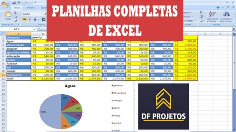 Planilhas Do Excel Completas Df Projetos