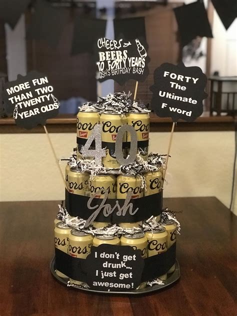 You can purchase one of our kits, or personalize the celebration by creating a theme all your own. Coors Beer Cake Mans 40th Birthday | 40th birthday funny, 40th birthday themes, Husband 40th ...