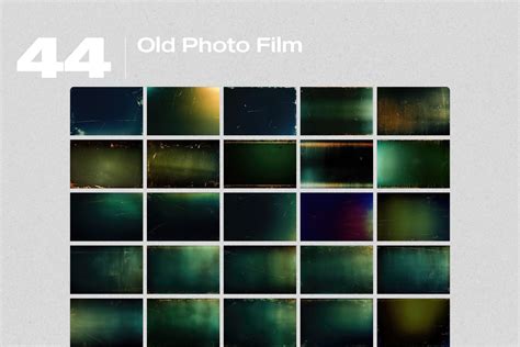 44 Old Photo Film Effect Overlays Design Cuts