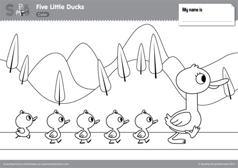 Explore what was found for the duck clipart colored. Five Little Ducks Coloring Pages - Super Simple