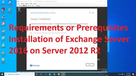 Requirements Or Prerequisites Installation Of Exchange Server On