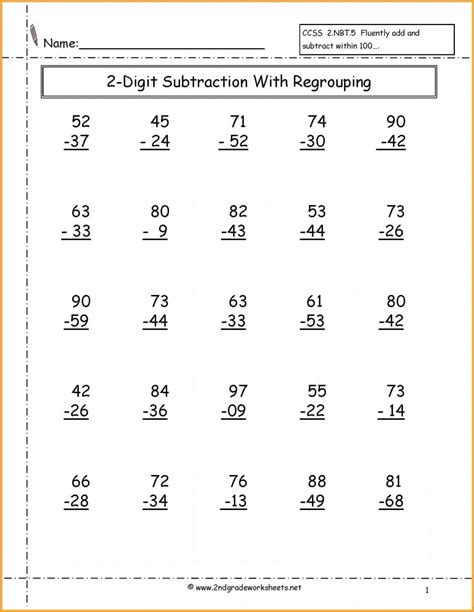 4 Free Math Worksheets Third Grade 3 Addition Adding 2 Digit Plus 1