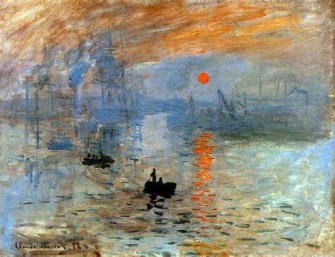 Impression Sunrise Claude Monet Painting 1872 Rart