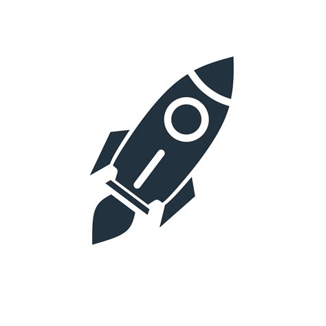 Vector Rocket Icon In Trendy Flat Style Isolated On White Background