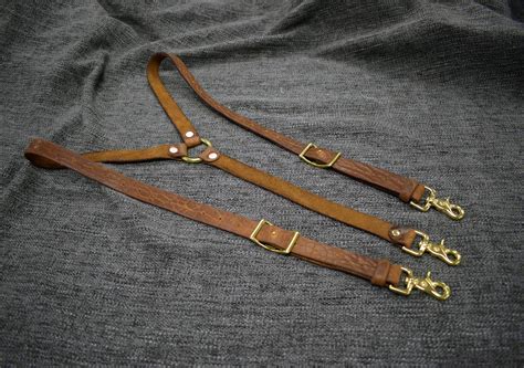 Bison Leather Suspenders