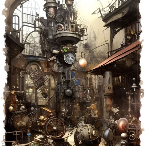 Steampunk Workshop Ai Generated Artwork Nightcafe Creator