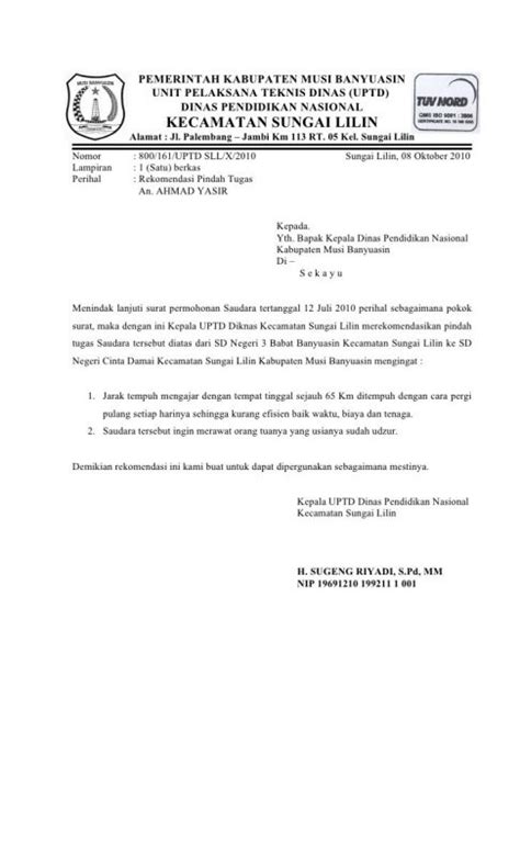 Detail Contoh Surat Penunjukan Pelaksana Tugas Kepala Sekolah Koleksi
