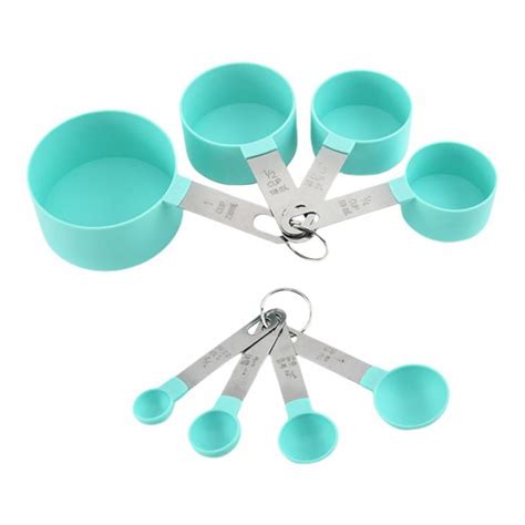 Enlightened Nesting Measure Cups Spoons Set With Stainless Steel Handle