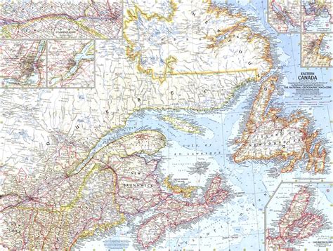 Map Of Eastern Canada And Maine National Geographic Maps