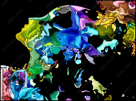 Colorful Self Fragmentation Stock Illustration Adobe Stock