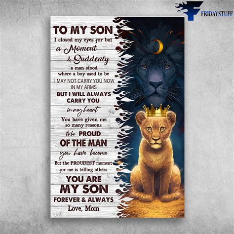 Lion And Son To My Son I Close My Eyes For But A Moment And Suddenly FridayStuff