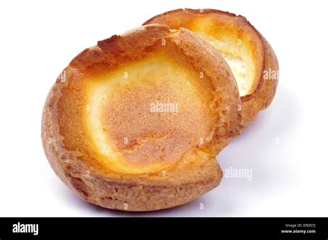 Two Golden Yorkshire Puddings Stock Photo Alamy
