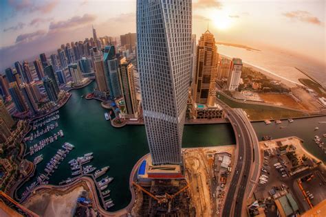 Fondo De Pantalla Emiratos Árabes Unidos Rascacielos Vista Superior