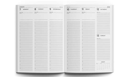 Academic Diary 2023 2024 A4 Week To View Vertical Layout Blue