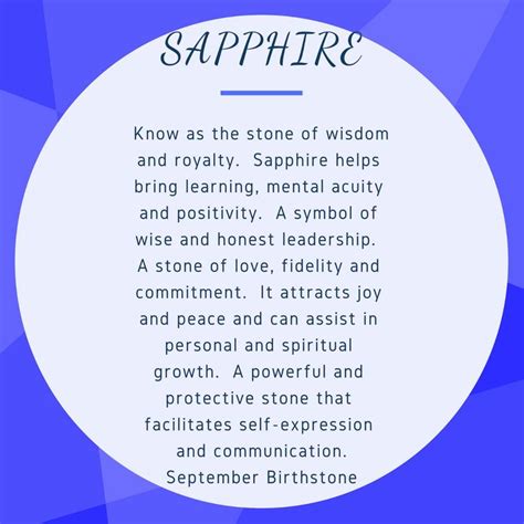Sapphire Wise Gemstone Meanings Wisdom