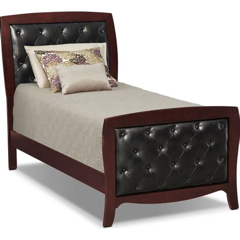 Jaden Full Tufted Bed Merlot American Signature Furniture
