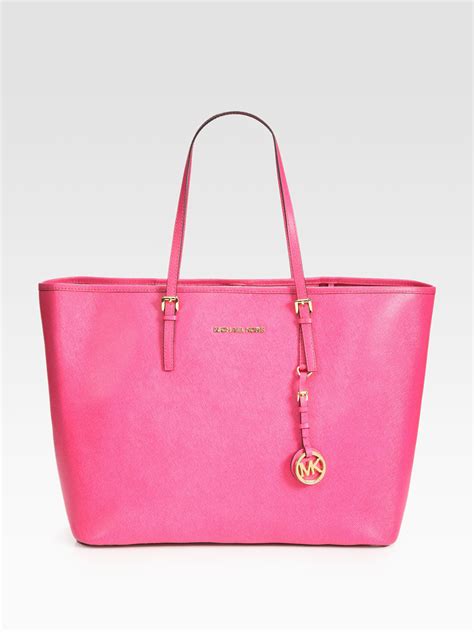 Michael Michael Kors Medium Travel Tote Bag In Pink Hot Pink Lyst