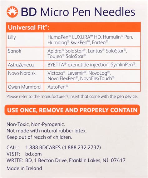 BD Ultra-Fine Micro 6mm x 32G pen needle 100 Count - drugsupplystore.com