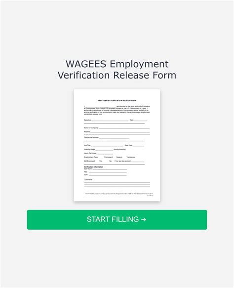 Employment Verification Release Form Template Jotform