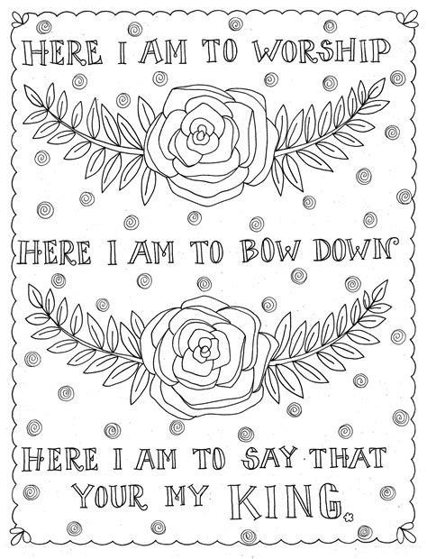 Worship Coloring Pages
