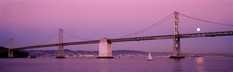 Suspension Bridge Over A Bay Bay Photograph By Panoramic Images Fine
