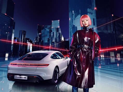 Japanese Model Imma Shes Cgi Gets A Porsche Taycan Poses In Tokyo