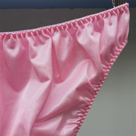 Vintage Silky Nylon Panties Hot Pink Bikini Floral Lace Brief Size 8 Hip 42 46 Ebay