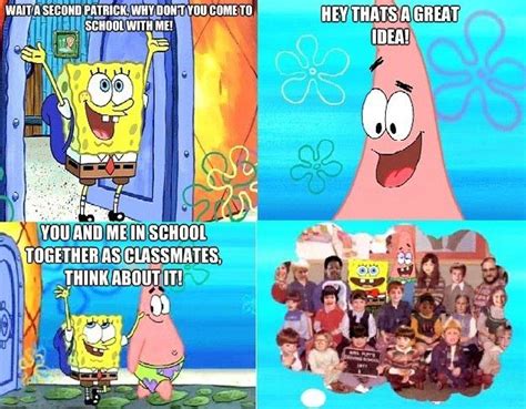 I Wish Patric And Spongebob Were In My Class Funniest Spongebob Moments