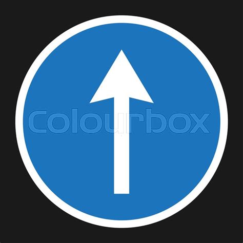 Ahead Only And Drive Straight Sign Stock Vector Colourbox