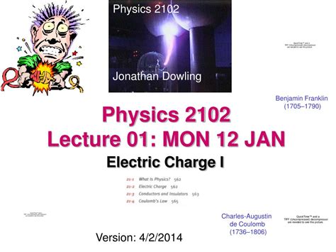 Ppt Physics 2102 Lecture 01 Mon 12 Jan Powerpoint Presentation Free Download Id681868