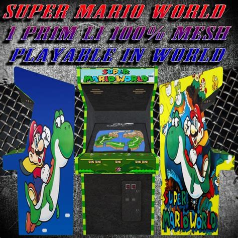 Second Life Marketplace Super Mario World Arcade Machine Boxed